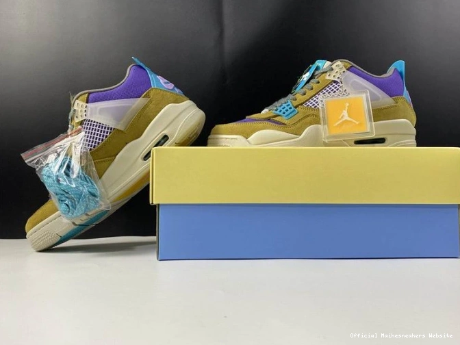 Official Maikesneakers x SP Union DJ5718-300 Air Jordan Moss 4 Desert 0803